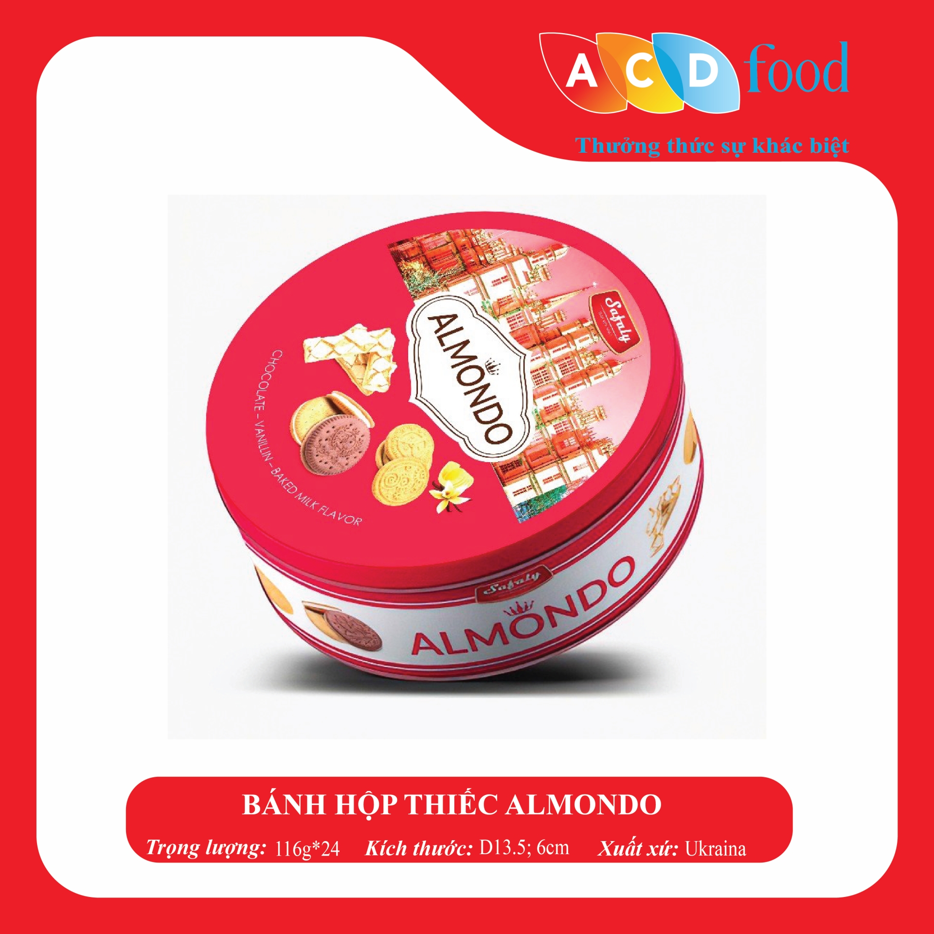 BÁNH HỘP THIẾC ALMONDO